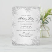 Invitation Fête de Noël Silver Winter Wonderland 2 (Debout devant)