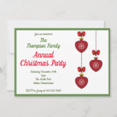 Invitation Fête de Noël simple (Devant)