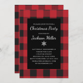 Invitation Fête de Noël simple de vacances (Devant / Derrière)