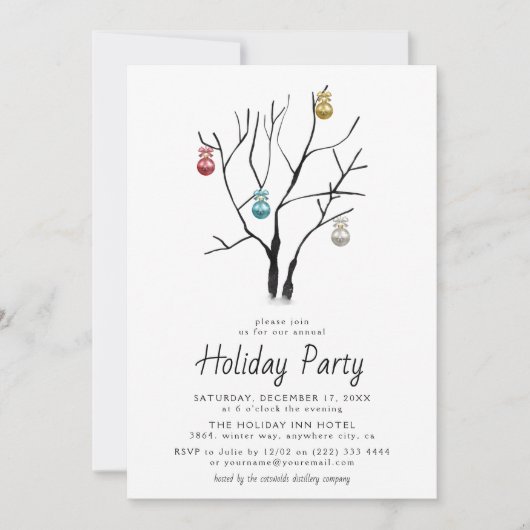 Invitation Fête de Noël simple et moderne (Devant)