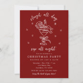 Invitation Fête de Noël Sleigh and Sip (Devant)