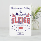 Invitation Fête de Noël Sleigh Blanche (Debout devant)