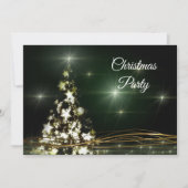 Invitation Fête de Noël Star Décorée & Golden Swils (Devant)