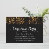 Invitation Fête de Noël Star d'hiver Confetti Gold (Debout devant)