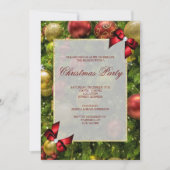 Invitation Fête de Noël Stylish Baubles & Bows (Devant)