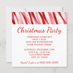 Invitation Fête de Noël sucres de canne