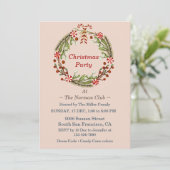 Invitation Fête de Noël Sucres de canne simples de couronne (Debout devant)