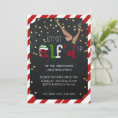 Invitation Fête de Noël sur le thème des elfes (Debout devant)