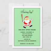 Invitation Fête de Noël sur le thème du baseball (Devant)