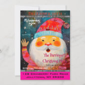 Invitation Fête de Noël sympa au Père Noël (Devant)