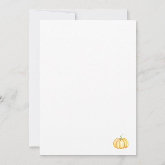 Invitation Fête de Noël Thankesgiving | Aquarelle (Dos)