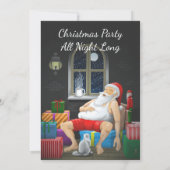 Invitation Fête de Noël toute la nuit (Dos)