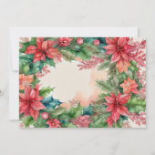 Invitation Fête de Noël traditionnelle rouge et verte (Dos)