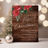 Invitation Fête de Noël très joyeuse Rustique