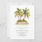 Invitation Fête de Noël Tropical Hawaiian Mele Kalikimaka (Devant)