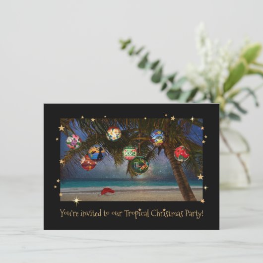 Invitation Fête de Noël tropicale (Debout devant)
