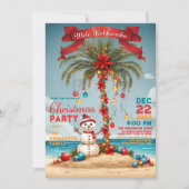 Invitation Fête de Noël tropicale Mele Kalikimaka (Devant)