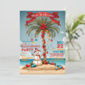 Invitation Fête de Noël tropicale Mele Kalikimaka (Debout devant)