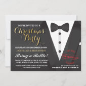 Invitation Fête de Noël Tuxedo Bow Cravate Dîner de bal Invit (Devant)
