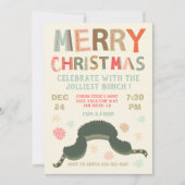 Invitation Fête de Noël Vacances Eddie's Casquette Fête de No (Devant)