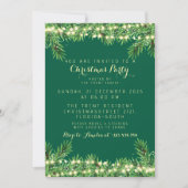 Invitation Fête de Noël Vacances vertes (Devant)
