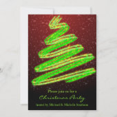 Invitation Fête de Noël Vavy Green Modern Tree (Devant)