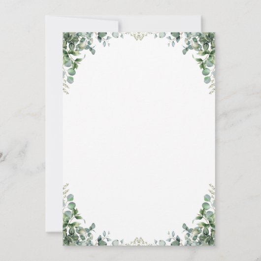 Invitation Fête de Noël Vert Vert (Dos)