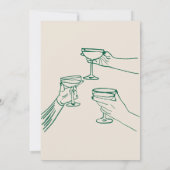 Invitation Fête de Noël verte et crème amusante et moderne av (Dos)