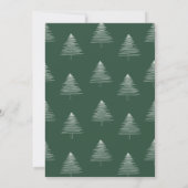 Invitation Fête de Noël verte moderne (Dos)