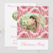 Invitation Fête de Noël victorienne (Devant / Derrière)