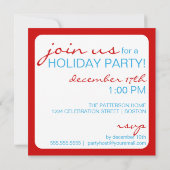 Invitation Fête de Noël vilaine ou Nice de vacances d'Elf (Dos)