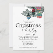 Invitation Fête de Noël vintage (Devant)