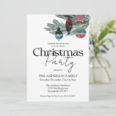 Invitation Fête de Noël vintage (Debout devant)