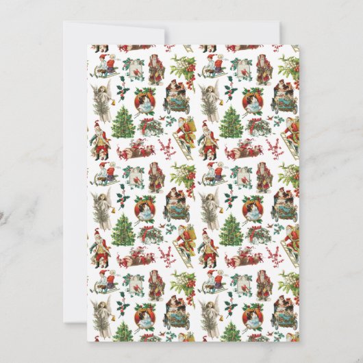 Invitation Fête de Noël Vintage (Dos)