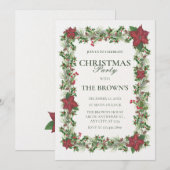 Invitation Fête de Noël vintage (Devant / Derrière)