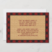 Invitation Fête de Noël Vintage Camion rouge Arbre Plate Chèq (Dos)