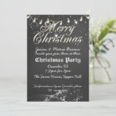 Invitation Fête de Noël vintage de tableau (Debout devant)