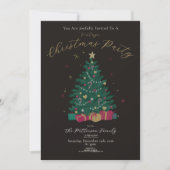 Invitation Fête de Noël Vintage Rustique (Devant)