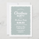 Invitation Fête de Noël Vintage Snowman (Dos)