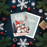 Invitation Fête de Noël Vintage Snowman<br><div class="desc">Explorez notre Festive Vintage Snowman Christmas Party Invitation Design Entrez dans un merveilleux pays d'hiver avec notre Festive Vintage Snowman Christmas Party Invitation. Ce design enchanteur résume la magie de la saison des fêtes à travers d'adorables illustrations de deux bonhommes de neige, nichés dans un paysage enneigé orné d'un lampadaire...</div>