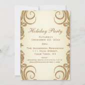 Invitation Fête de Noël vintage Victorienne (Dos)