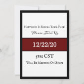 Invitation Fête de Noël virtuelle branchée (Dos)