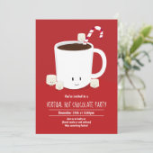 Invitation Fête de Noël virtuelle Chocolat chaud (Debout devant)