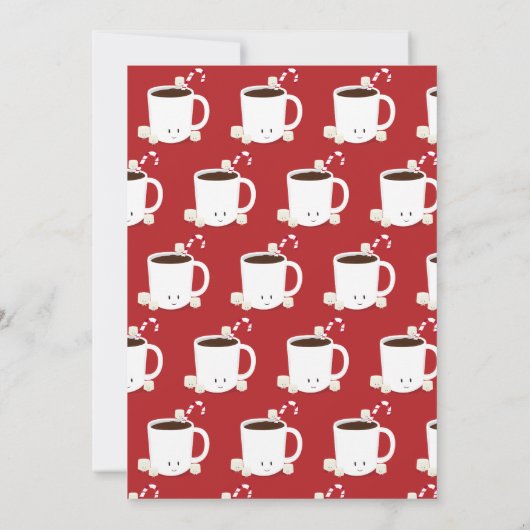 Invitation Fête de Noël virtuelle Chocolat chaud (Dos)