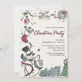 Invitation Fête de Noël Whimsical Dessin À La Main (Devant)