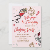 Invitation Fête de Noël Whimsical dessinée à la main (Devant)