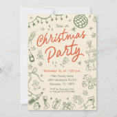 Invitation Fête de Noël Whimsical Invitation, Vacances (Devant)