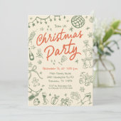 Invitation Fête de Noël Whimsical Invitation, Vacances (Debout devant)