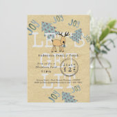 Invitation Fête de Noël Whimsical Lets Get LIT Rustique (Debout devant)