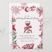 Invitation Fête de Noël Whimsical Main Drag (Devant / Derrière)